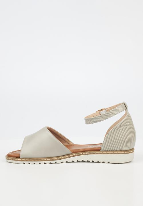 Butterfly Feet - Walnut 2 ankle strap - grey