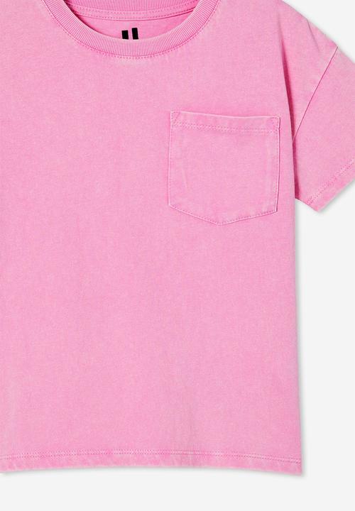 Cotton On - Poppy short sleeve graphic print tee - pink gerbera/snow wash