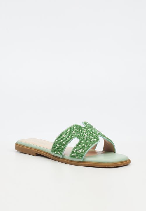 Miss Black - Syrup 3 slip-on - green