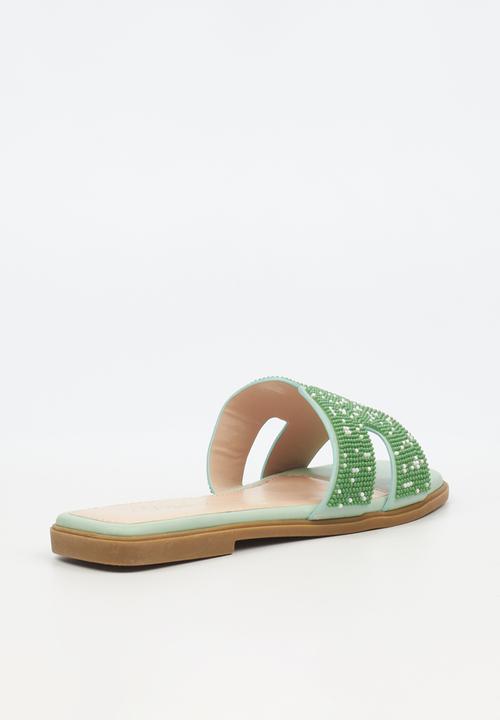 Miss Black - Syrup 3 slip-on - green