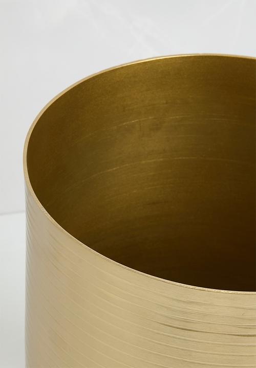 Sixth Floor - Ribbed Planter Gold