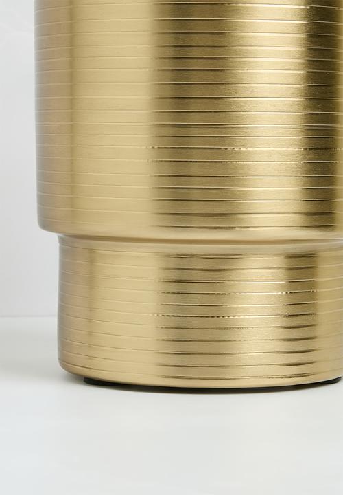 Sixth Floor - Ribbed Planter Gold