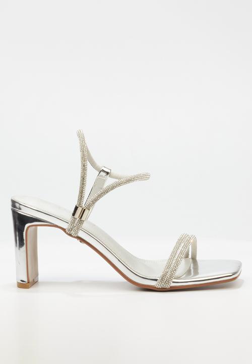 Butterfly Feet - Charla 1 block heel - silver