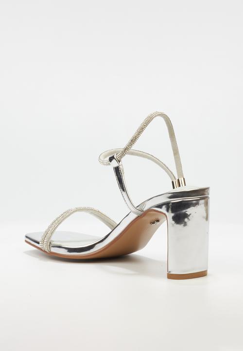 Butterfly Feet - Charla 1 block heel - silver