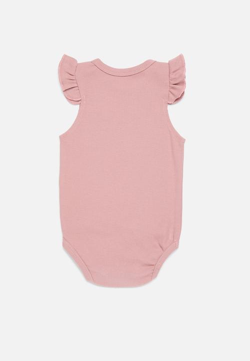 Pop Candy - Frilled bodysuit - dusty pink