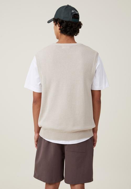 Cotton On - Oversized fleece short - washed chocolate