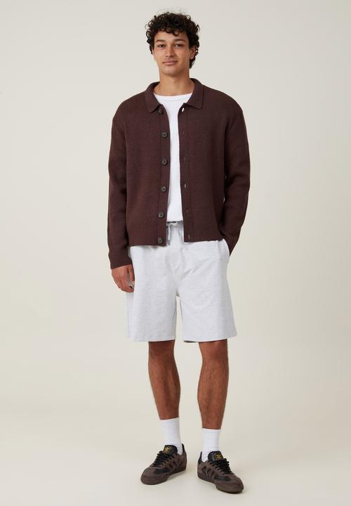 Cotton On - Oversized fleece short  - grey maple