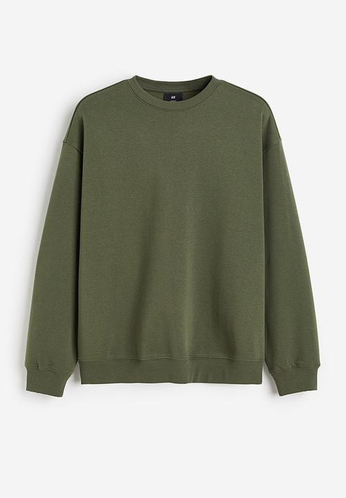 H&M - Loose fit sweatshirt - dark khaki green