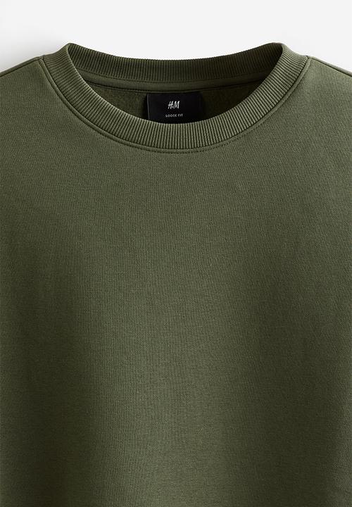 H&M - Loose fit sweatshirt - dark khaki green
