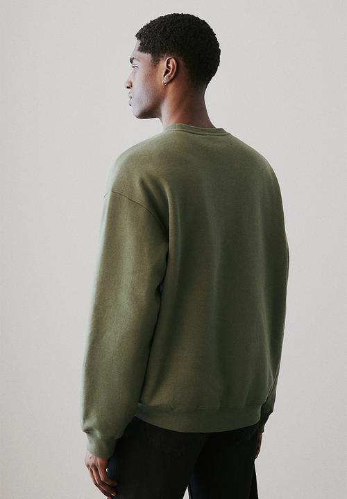 H&M - Loose fit sweatshirt - dark khaki green