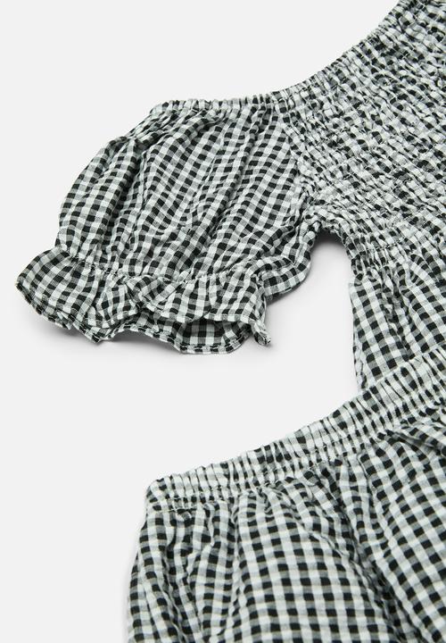 Pop Candy - Gingham bloomer dress - black & white