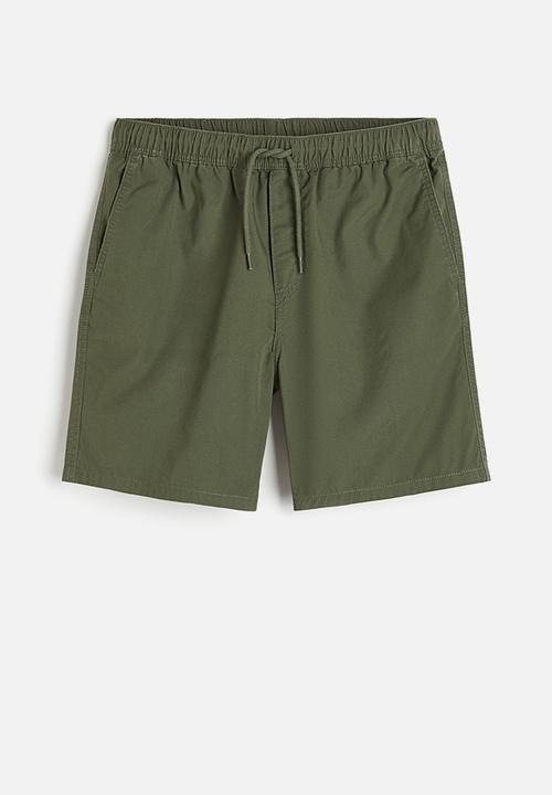H&M - Regular fit cotton shorts - khaki green