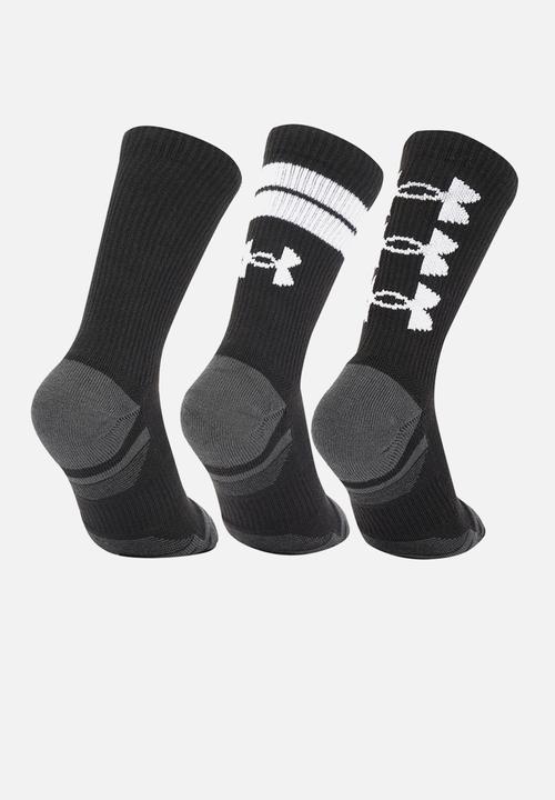 Under Armour - Ua perf tech nov 3pk crew regular - black & white