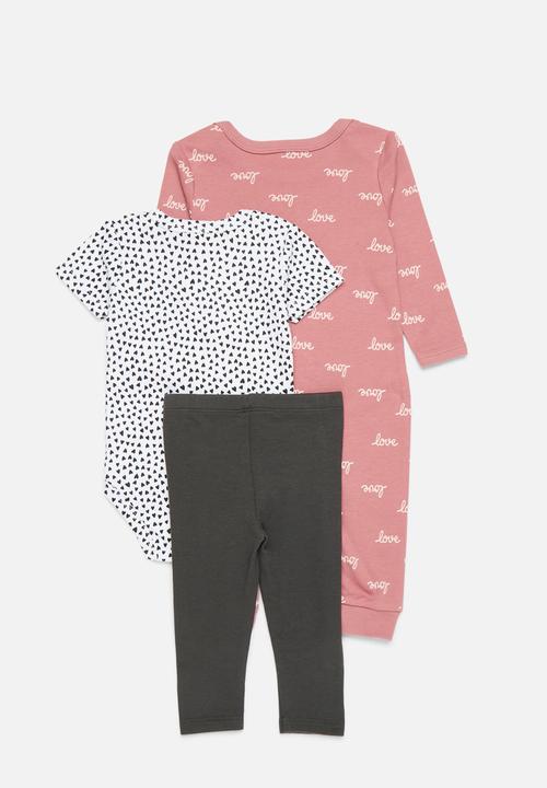 Pop Candy - 3 Piece romper bodyvest & legging set - multi