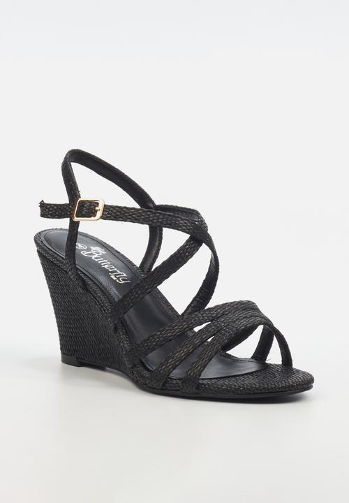 Butterfly Feet - Benita 1 wedge - black