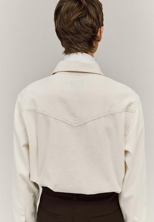 H&M - Regular fit denim shirt - cream