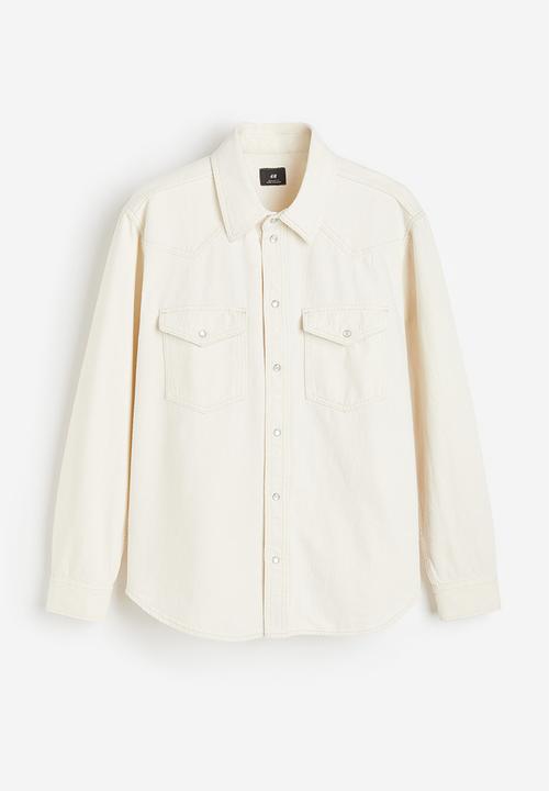 H&M - Regular fit denim shirt - cream