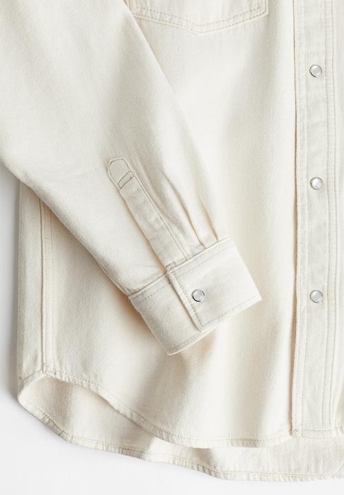 H&M - Regular fit denim shirt - cream