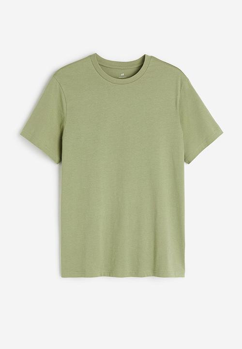 H&M - Regular fit t-shirt - khaki green