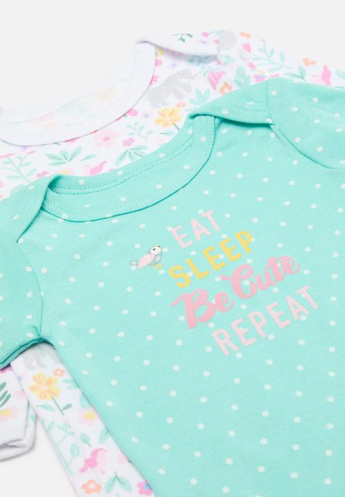 Pop Candy - 3 Piece romper bodyvest & legging set - aqua blue