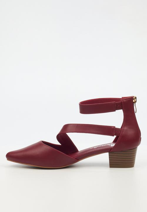 Butterfly Feet - Sling 9 block heel - red
