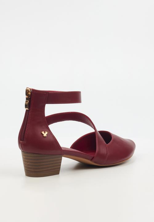 Butterfly Feet - Sling 9 block heel - red