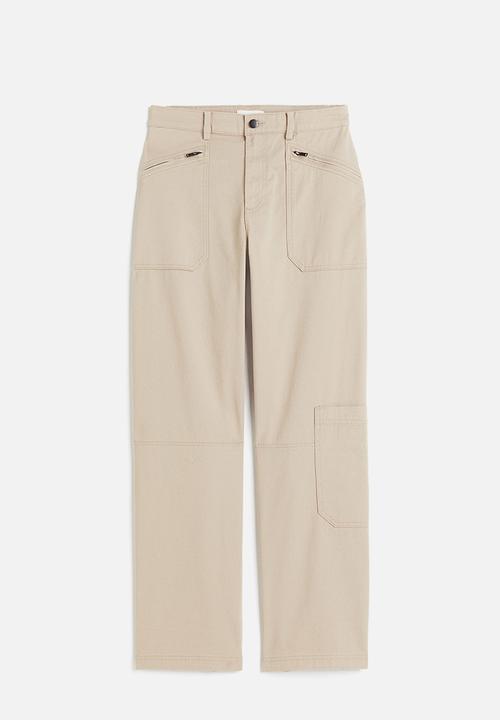 H&M - Twill cargo trousers - beige