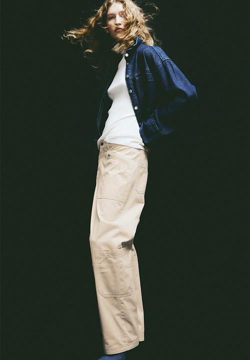 H&M - Twill cargo trousers - beige