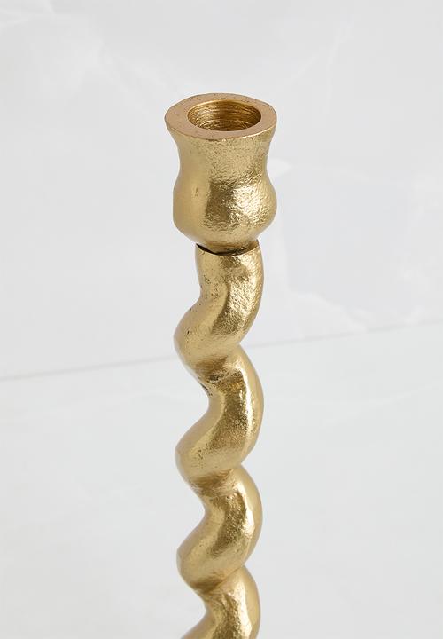 Sixth Floor - Swirl Candle Holder Gold