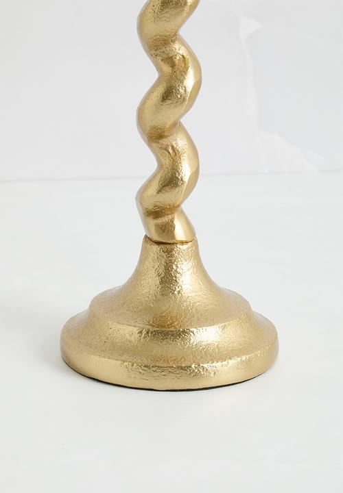 Sixth Floor - Swirl Candle Holder Gold