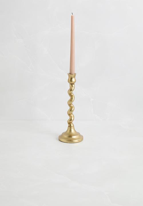Sixth Floor - Swirl Candle Holder Gold