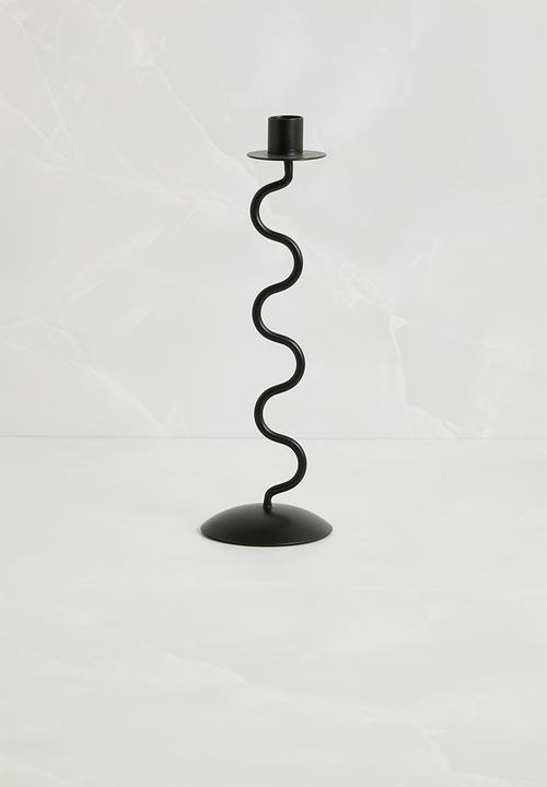 Sixth Floor - Wave Candle Holder - Black