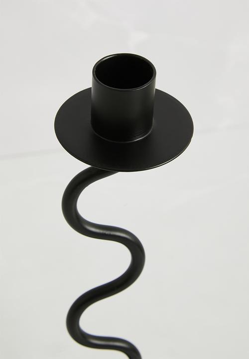 Sixth Floor - Wave Candle Holder - Black