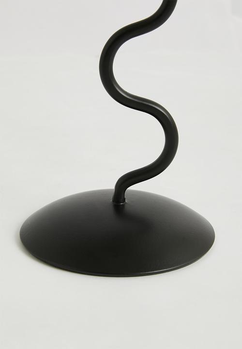 Sixth Floor - Wave Candle Holder - Black