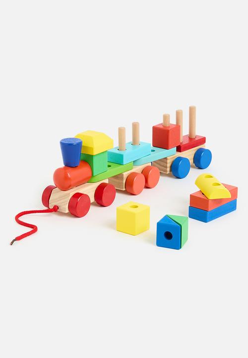 Pop Candy - Wooden train blocks toy - multi