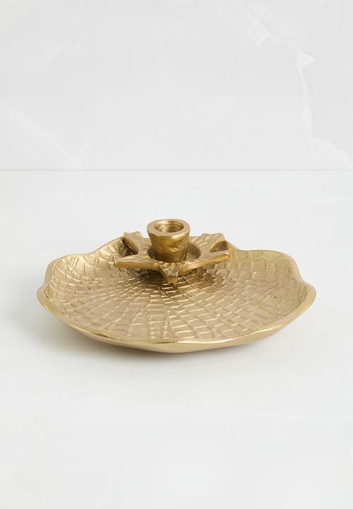 Sixth Floor - Shell Candle Holder Gold