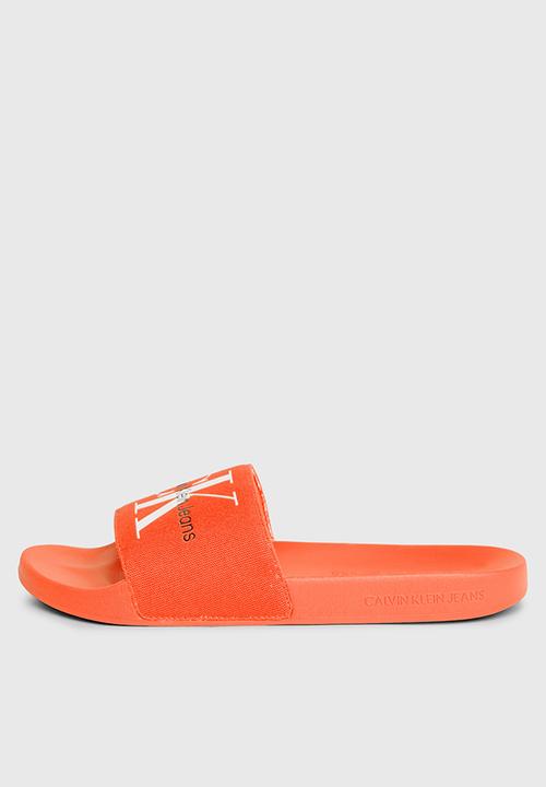 Calvin Klein - Slide monogram co - orange