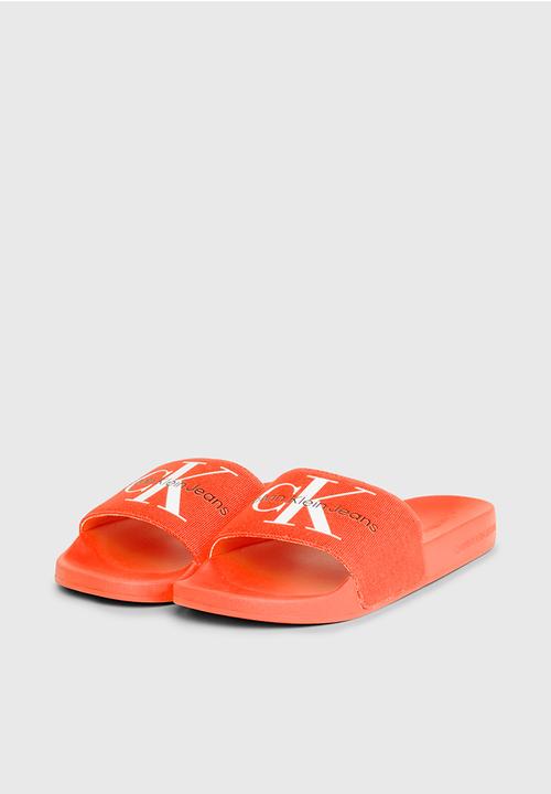 Calvin Klein - Slide monogram co - orange