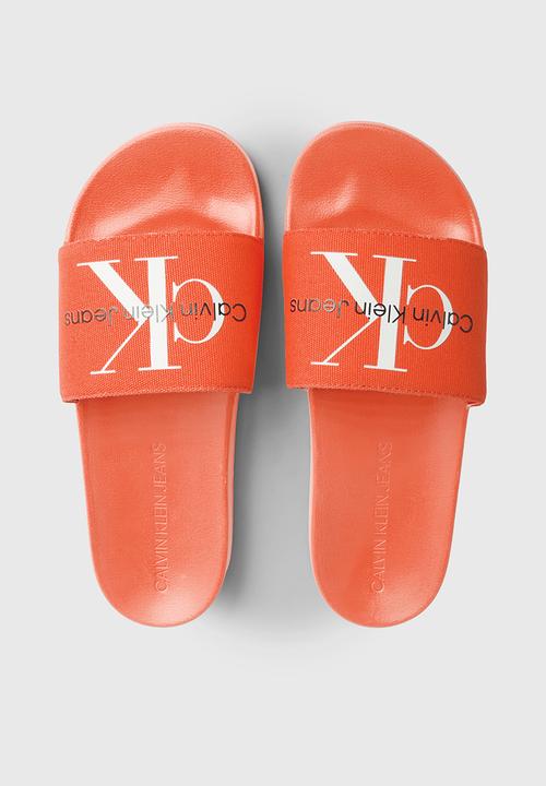 Calvin Klein - Slide monogram co - orange