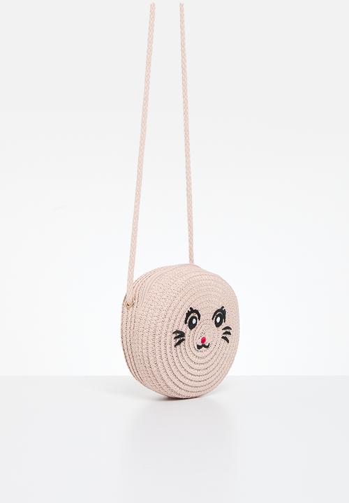 Pop Candy - Cross body straw bag - pink