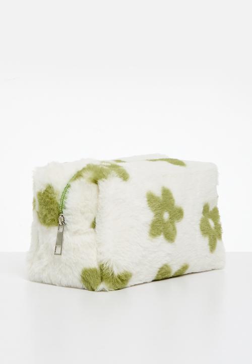 Pop Candy - Floral cosmetic bag - green & white