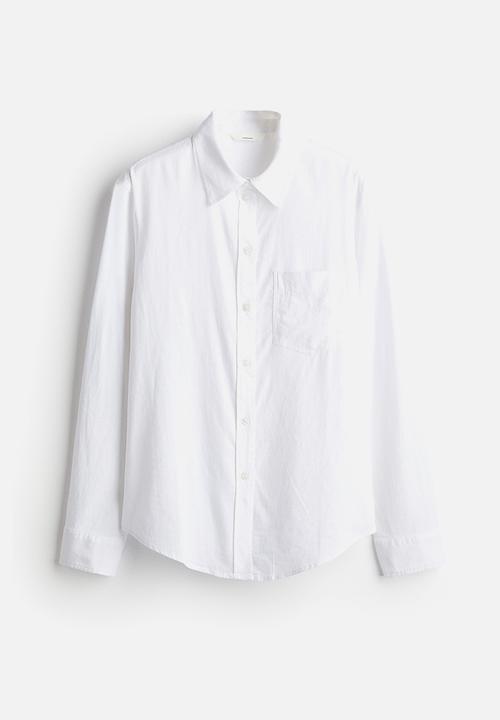H&M - Linen-blend shirt - white