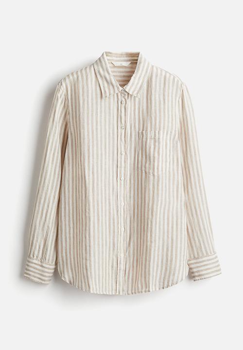 H&M - Linen shirt - beige multi