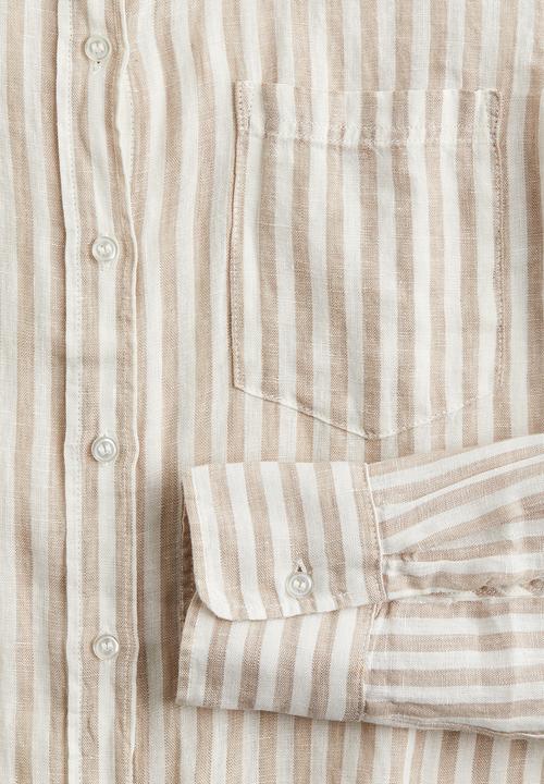 H&M - Linen shirt - beige multi