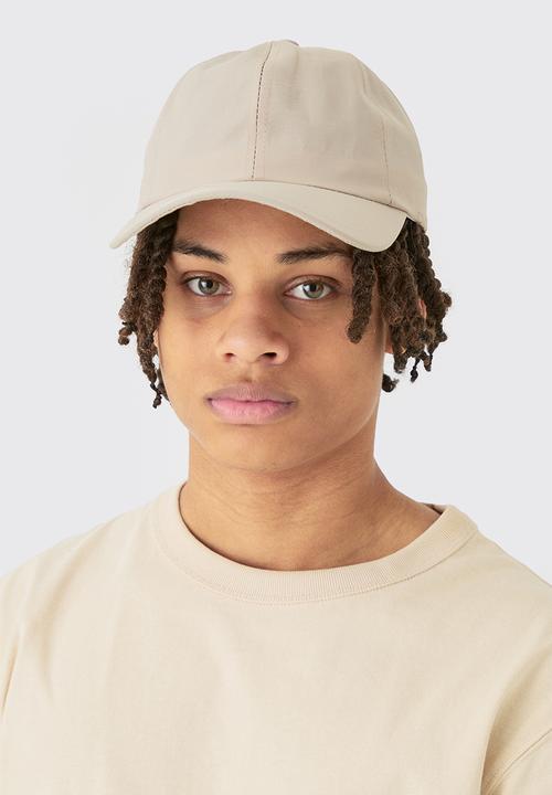 boohooMAN - Soft Touch Woven Cap - stone