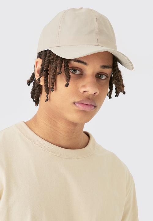 boohooMAN - Soft Touch Woven Cap - stone
