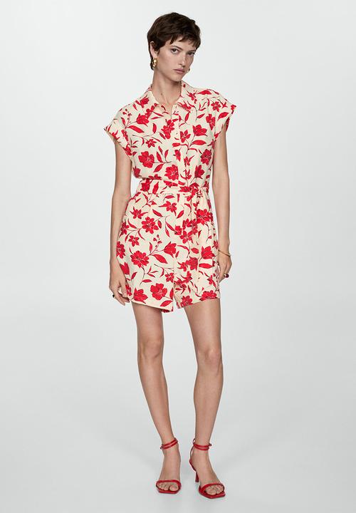 MANGO - Playsuit alazan - red