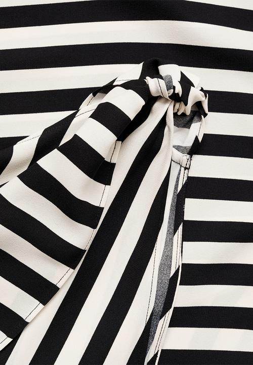 MANGO - Dress lazaro - white & black