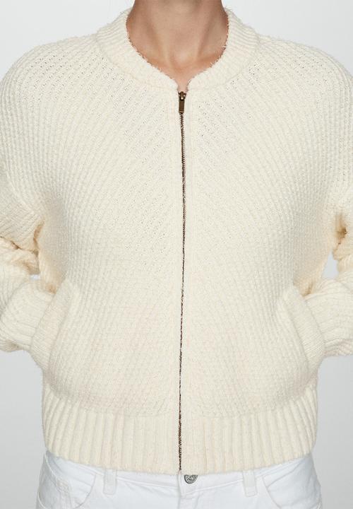 MANGO - Jacket towel - light beige