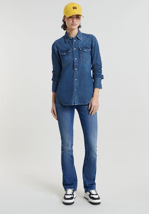 G-STAR - Slim Western Shirt Long sleeve Wmn - Worn In Windward